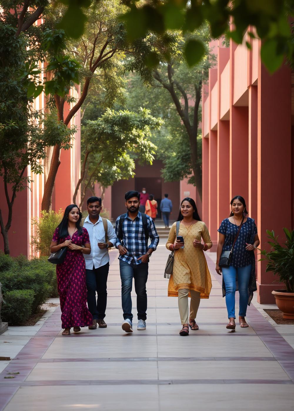 Students on campus